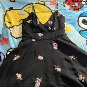 Black floral dress